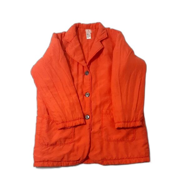 Kiko Woman's Orange   Jacket 100% Silk Size XL with packets Brand New # 86 - Picture 3 of 6